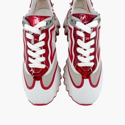 Christian Louboutin Sharkina Sneakers White Red Size 38.5