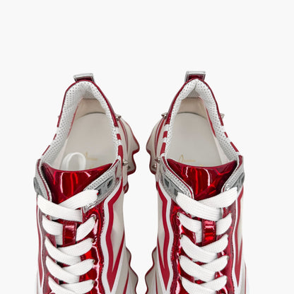 Christian Louboutin Sharkina Sneakers White Red Size 38.5