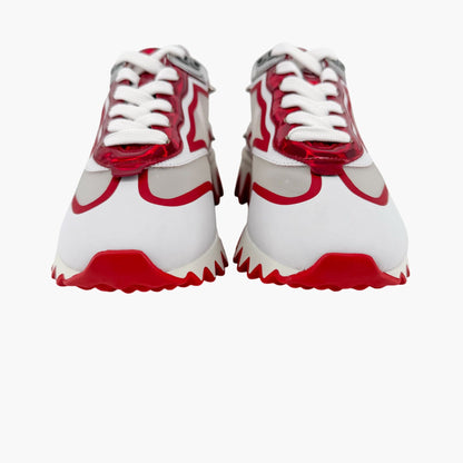 Christian Louboutin Sharkina Sneakers White Red Size 38.5