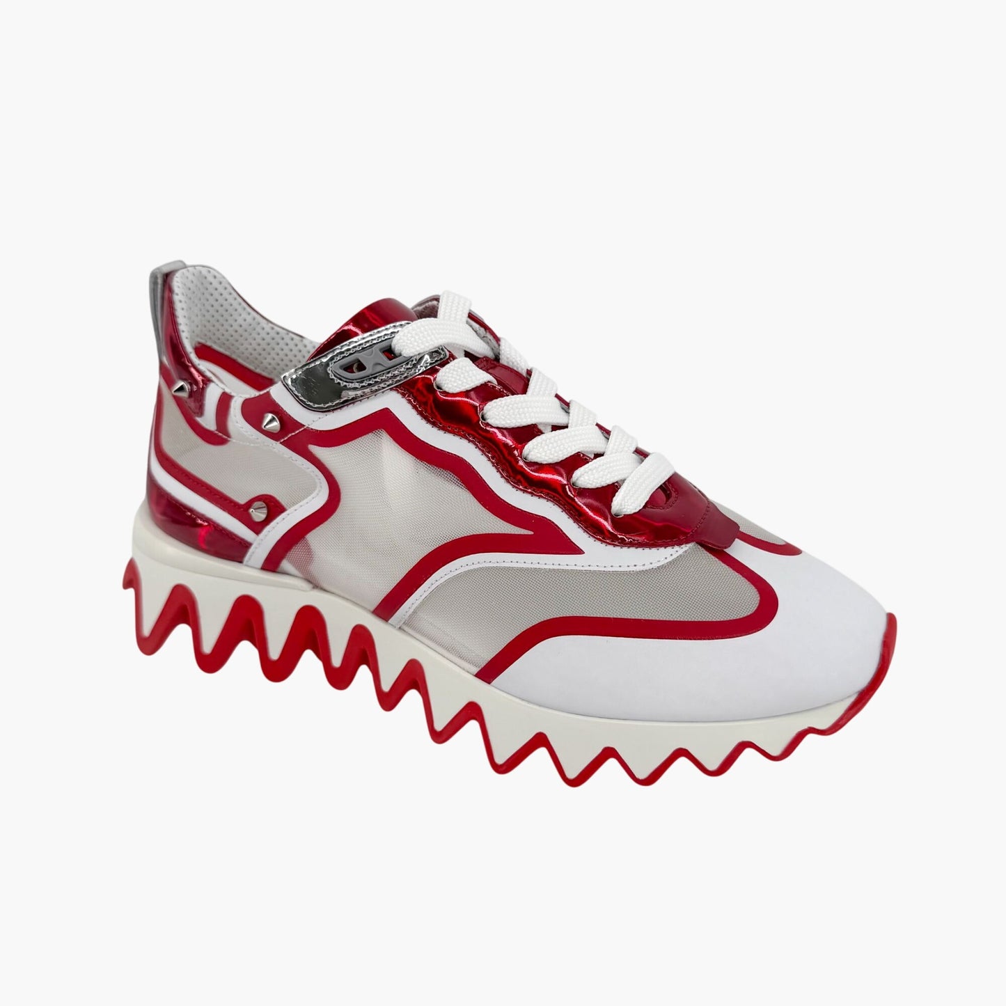 Christian Louboutin Sharkina Sneakers White Red Size 38.5