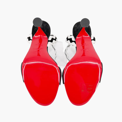 Christian Louboutin Corolobessa 85 Sandals Black Suede Size 37