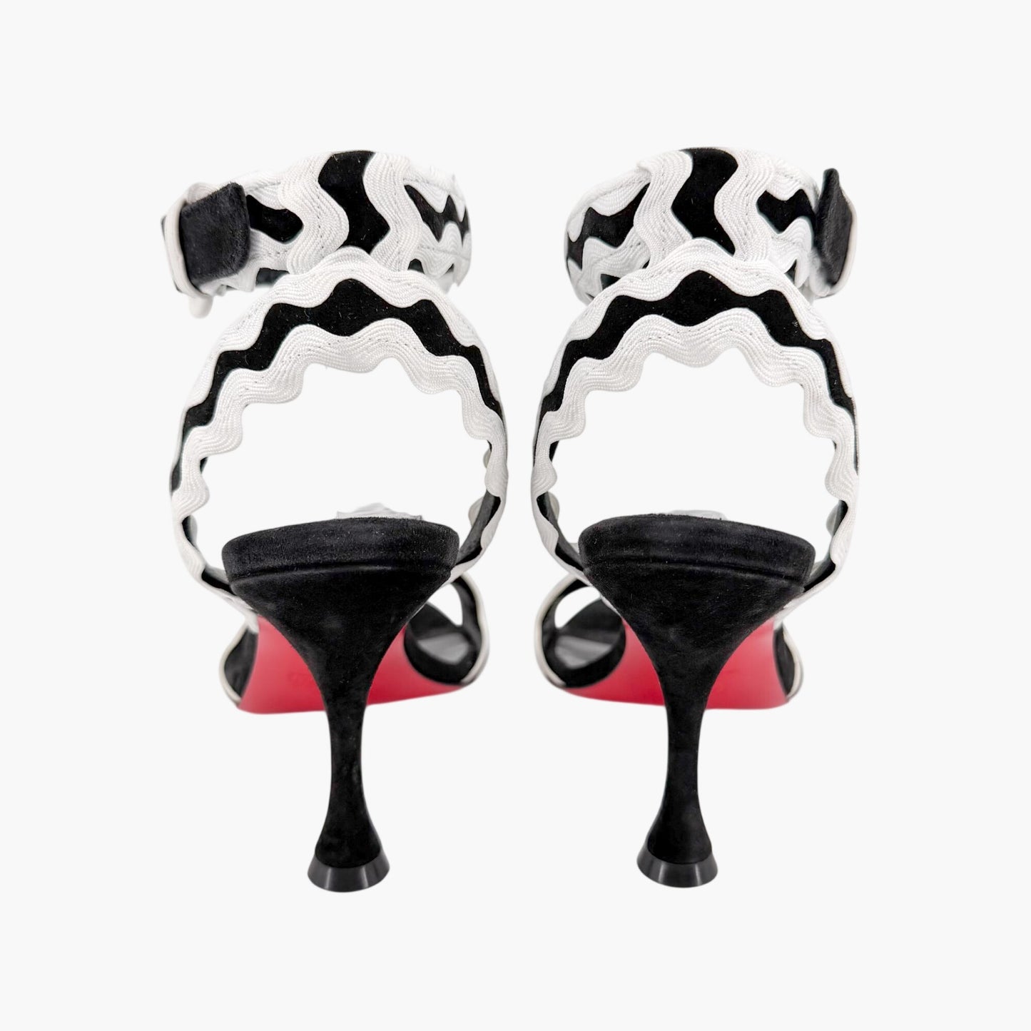 Christian Louboutin Corolobessa 85 Sandals Black Suede Size 37