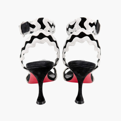 Christian Louboutin Corolobessa 85 Sandals Black Suede Size 37