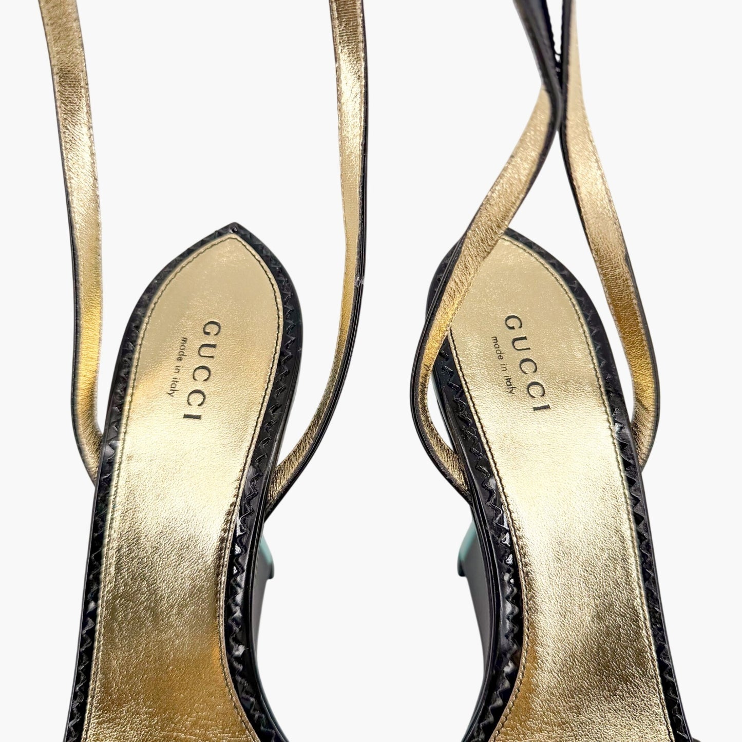 Gucci Regent Dora Snake Head Wedge Sandals Black Size 37