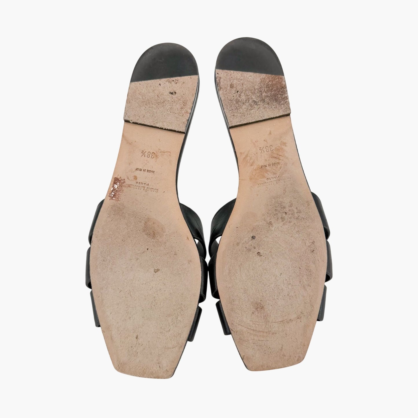 Saint Laurent Tribute Slide Sandals Black Size 38.5