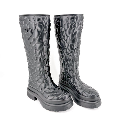 Valentino Atelier 03 Rose Rain Boots Black Size 38