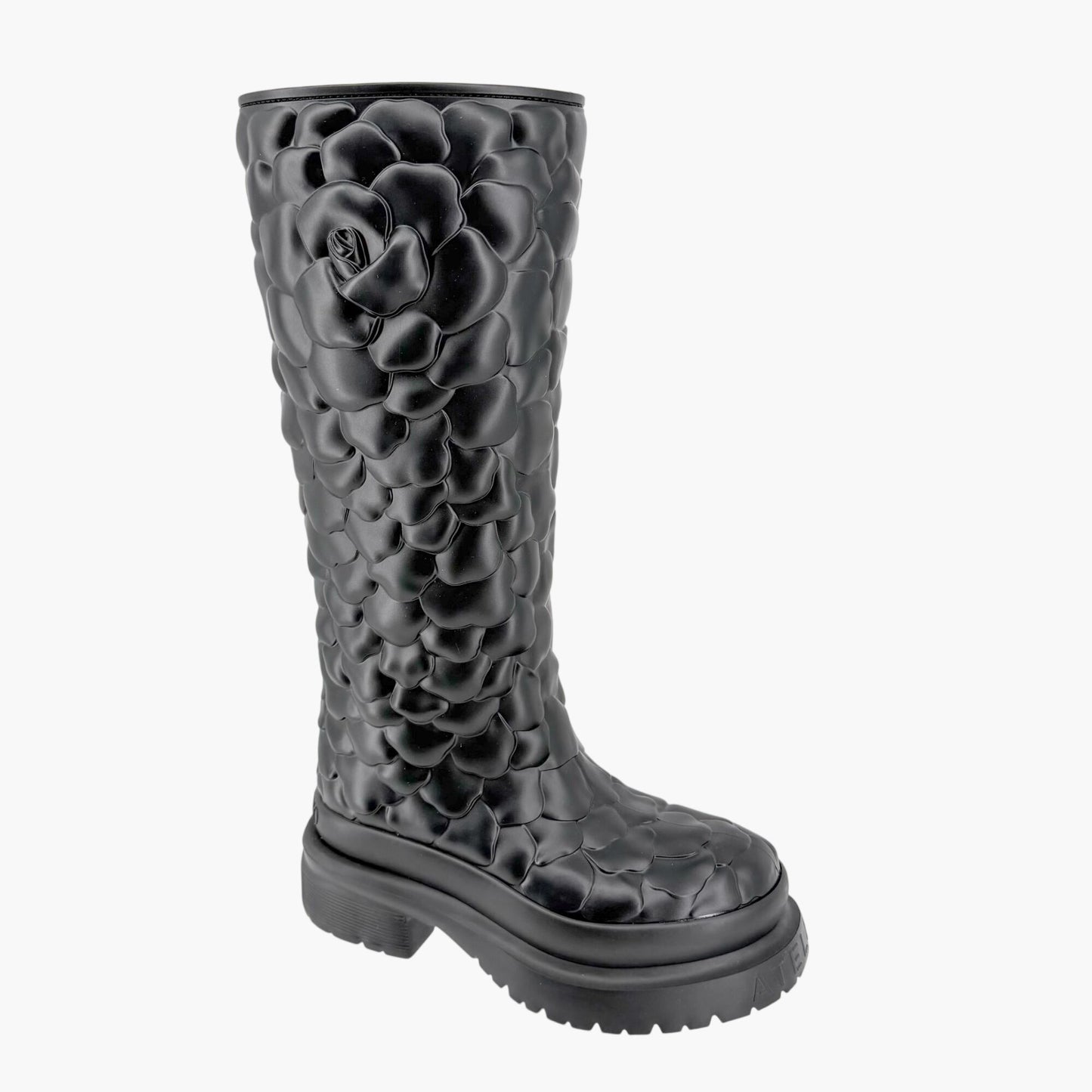 Valentino Atelier 03 Rose Rain Boots Black Size 38