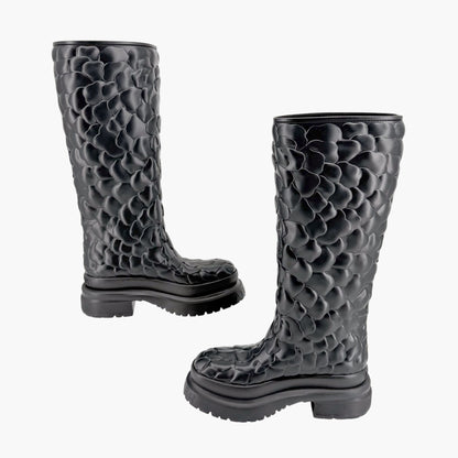 Valentino Atelier 03 Rose Rain Boots Black Size 38