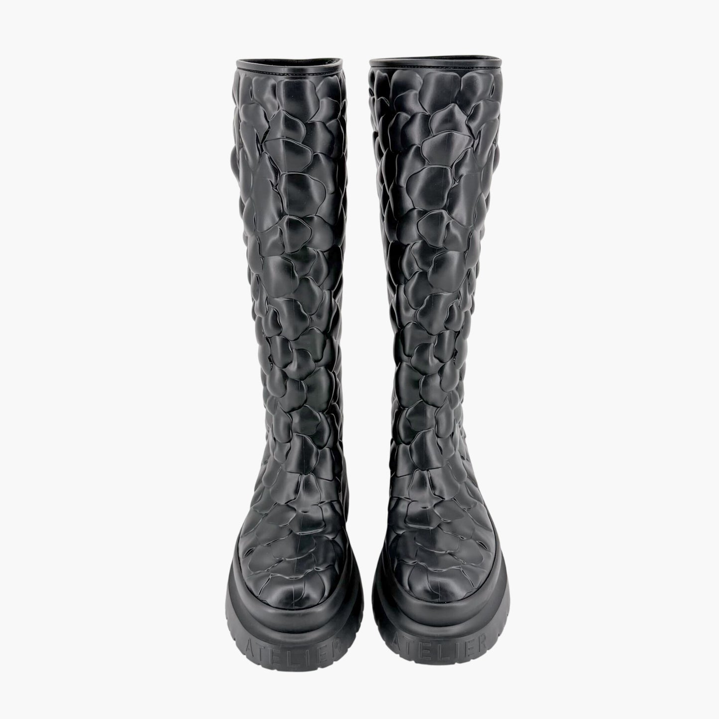 Valentino Atelier 03 Rose Rain Boots Black Size 38
