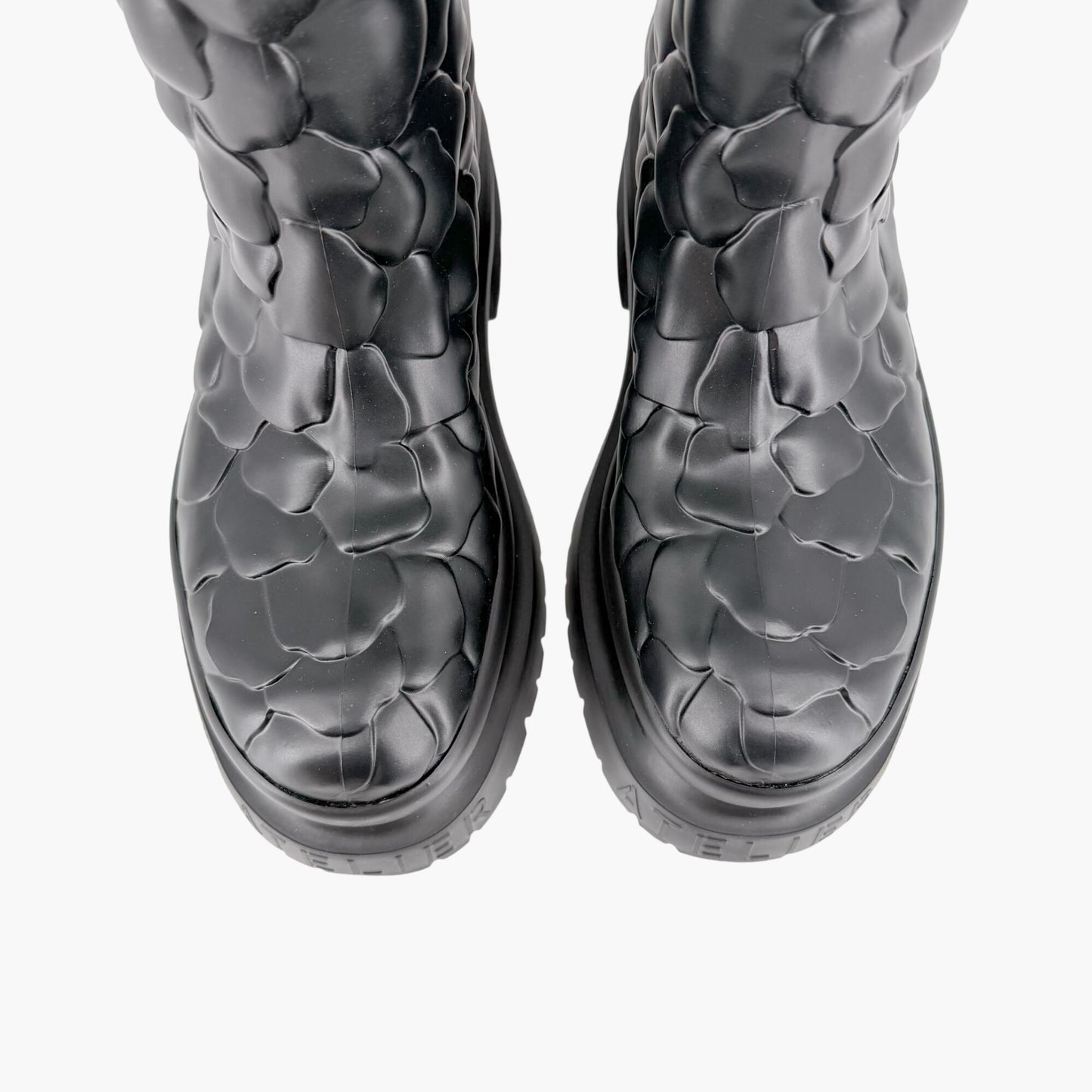 Valentino Atelier 03 Rose Rain Boots Black Size 38