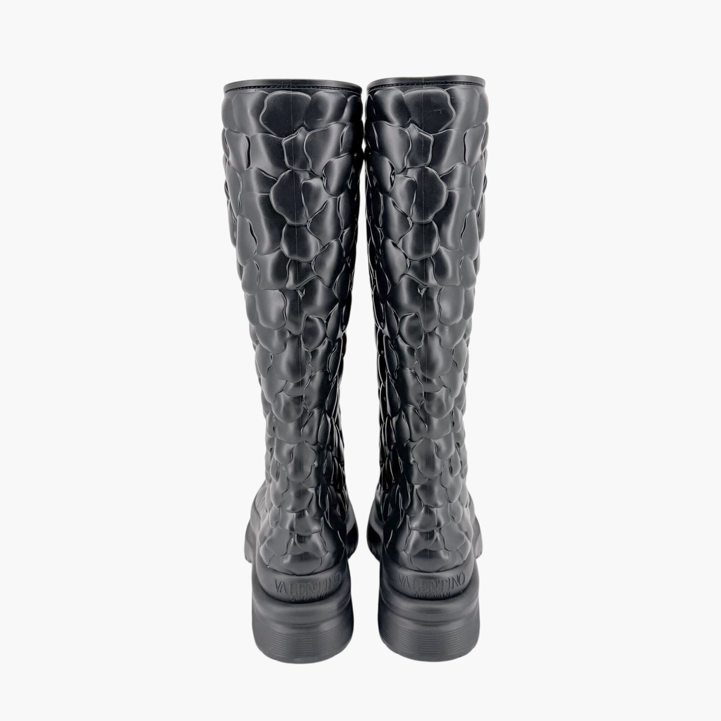Valentino Atelier 03 Rose Rain Boots Black Size 38