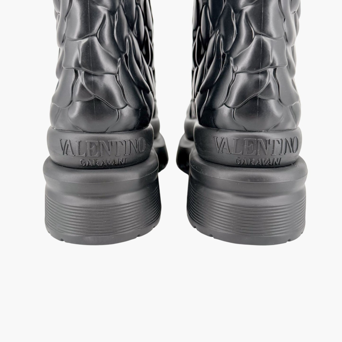 Valentino Atelier 03 Rose Rain Boots Black Size 38