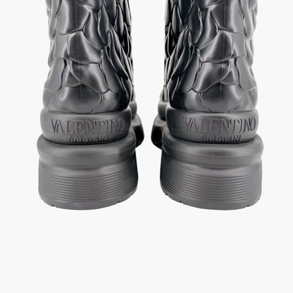 Valentino Atelier 03 Rose Rain Boots Black Size 38