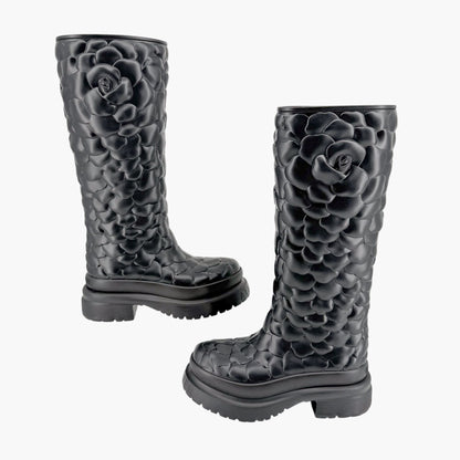 Valentino Atelier 03 Rose Rain Boots Black Size 38