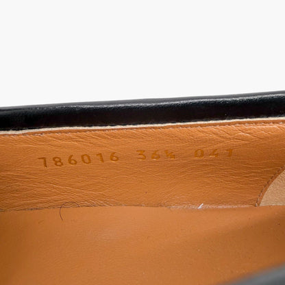 Gucci Jordaan Horsebit Loafers Black Leather Size 36.5