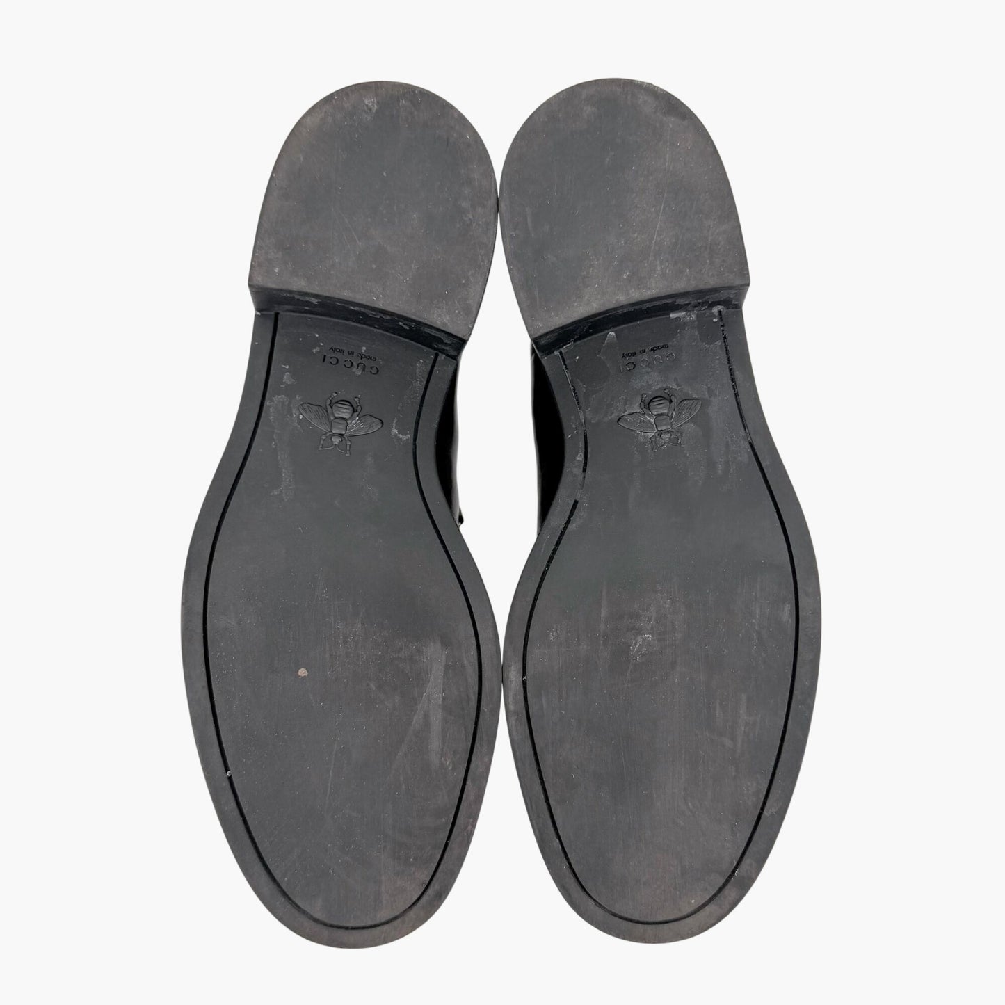 Gucci Deva Horsebit Chelsea Boots Black Leather Size 39.5