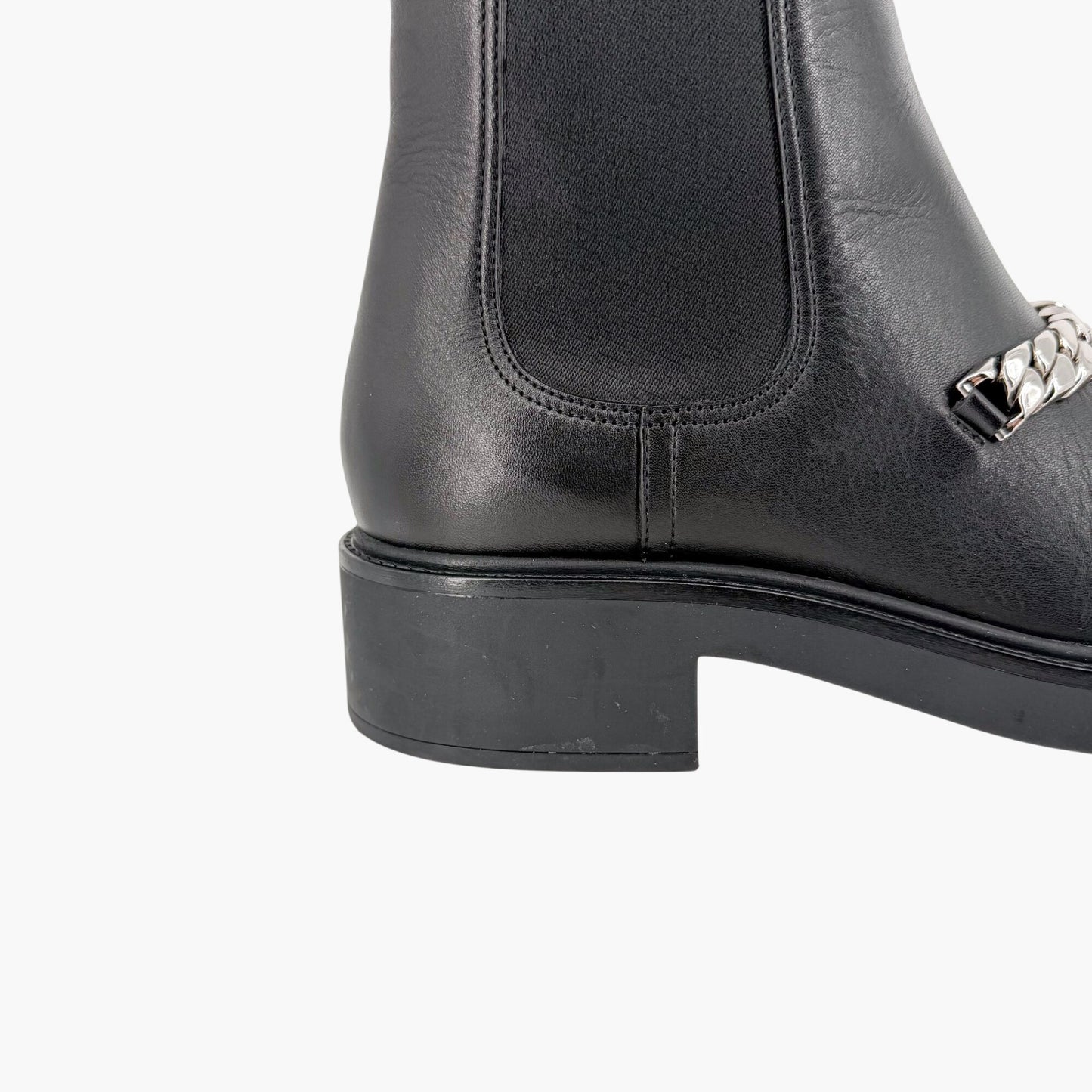 Gucci Deva Horsebit Chelsea Boots Black Leather Size 39.5