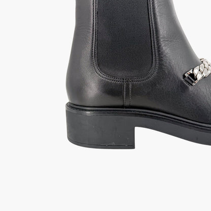 Gucci Deva Horsebit Chelsea Boots Black Leather Size 39.5