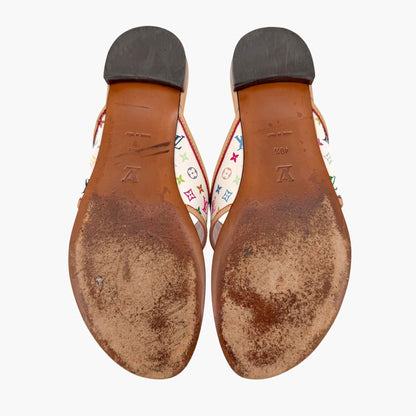 Louis Vuitton Murakami Multicolor Thong Sandals Size 40.5