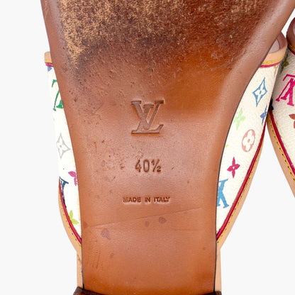 Louis Vuitton Murakami Multicolor Thong Sandals Size 40.5