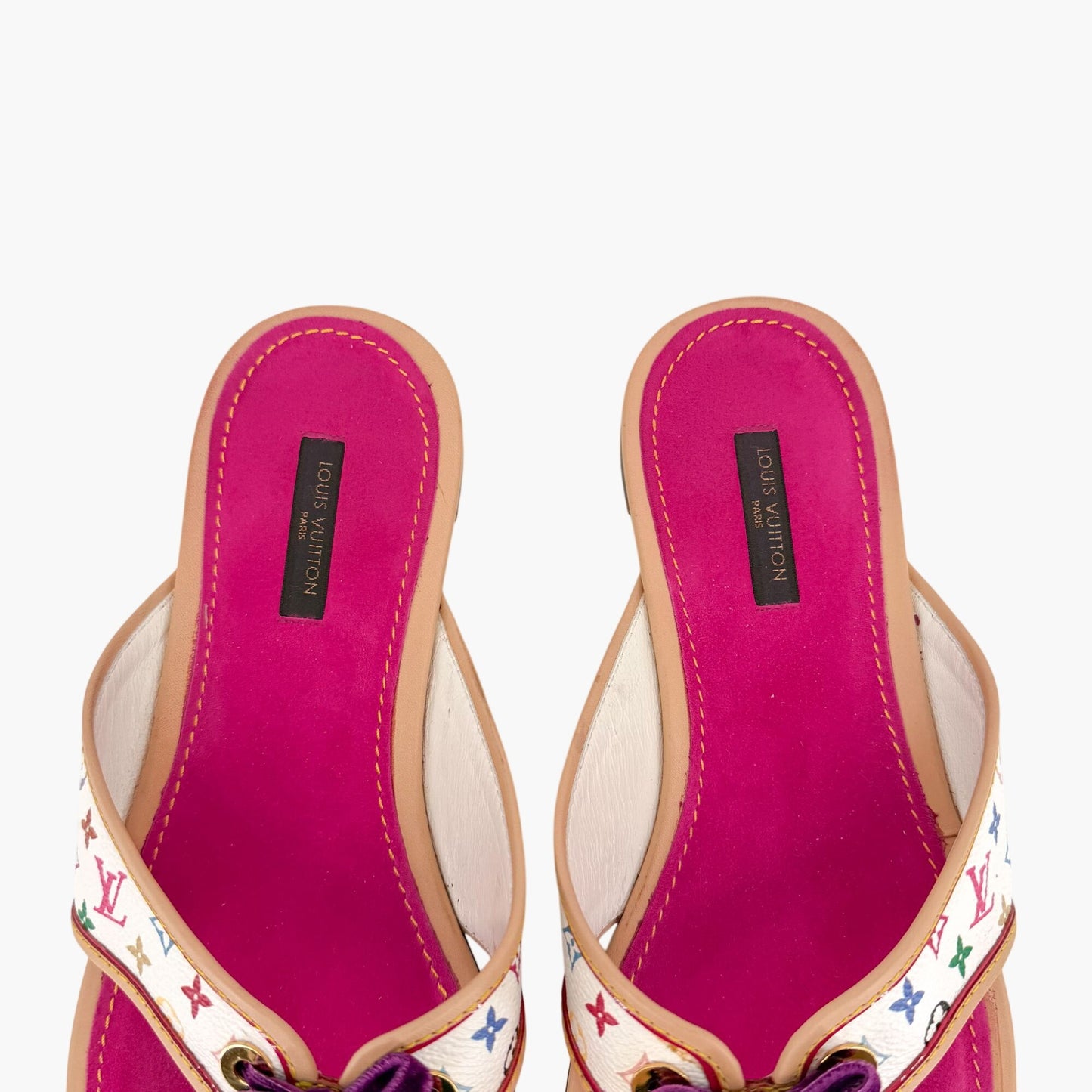 Louis Vuitton Murakami Multicolor Thong Sandals Size 40.5