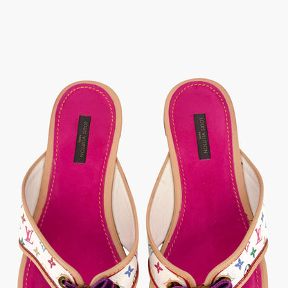 Louis Vuitton Murakami Multicolor Thong Sandals Size 40.5