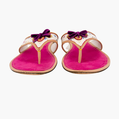 Louis Vuitton Murakami Multicolor Thong Sandals Size 40.5