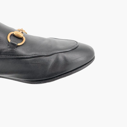 Gucci Brixton Horsebit Loafers in Black Leather Size 37.5