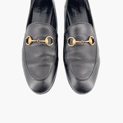 Gucci Brixton Horsebit Loafers in Black Leather Size 37.5