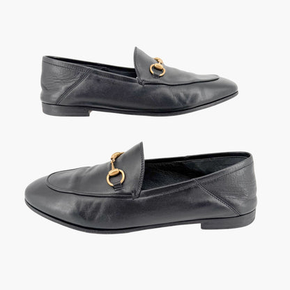 Gucci Brixton Horsebit Loafers in Black Leather Size 37.5
