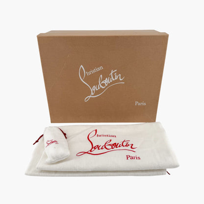 Christian Louboutin White Red Sharkina Mesh Sneakers Size 38.5