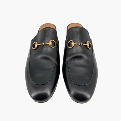 Gucci Princetown Horsebit Loafer Mules in Black Leather – Size 40
