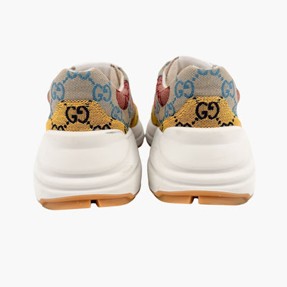 Gucci Rhyton Sneakers in Multi GG Monogram Canvas Size 37.5