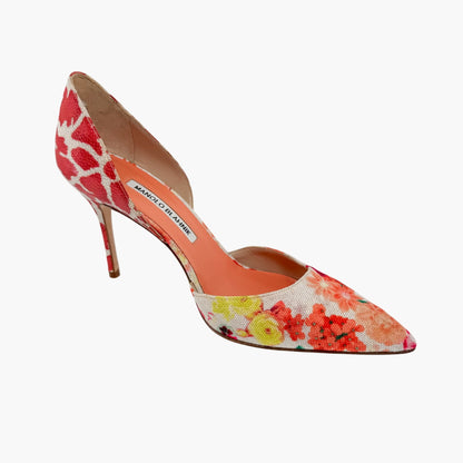Manolo Blahnik Taylerbi Floral d’Orsay Pumps – Size 40