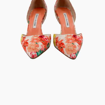 Manolo Blahnik Taylerbi Floral d’Orsay Pumps – Size 40