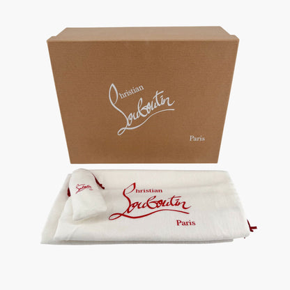 Christian Louboutin Sharkina Sneakers in White Mesh & Red Patent Leather – Size 40