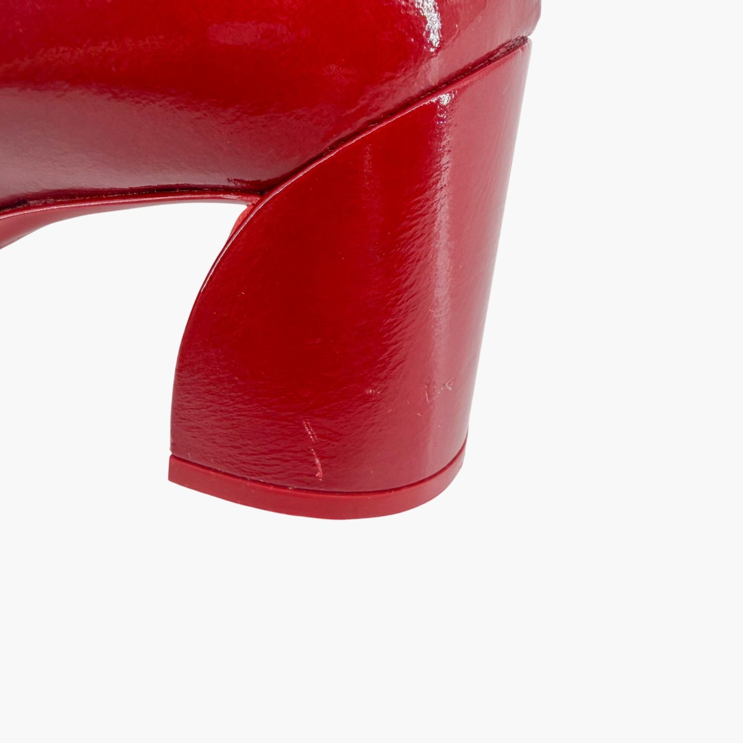 Christian Louboutin Miss Jane 55 Mary Jane Pumps in Red Patent Leather Size 39.5