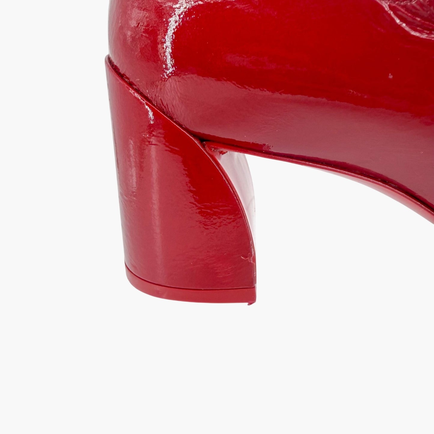 Christian Louboutin Miss Jane 55 Mary Jane Pumps in Red Patent Leather Size 39.5