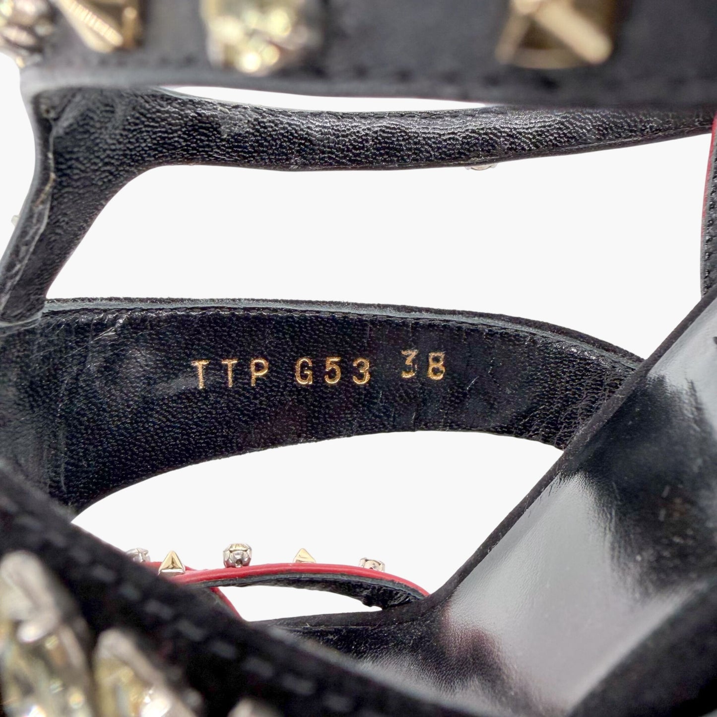 Valentino Rockstud Crystal Leaves Caged Sandals Size 38