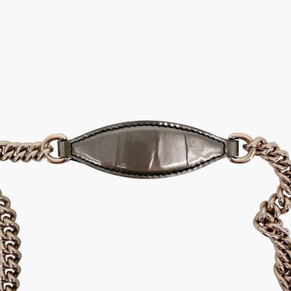 Gucci Emily Medium Chain Shine Guccissima Shoulder Bag Gray