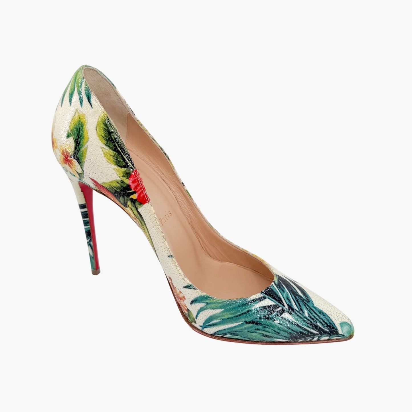 Christian Louboutin Pigalle 100 Hawaii Floral Pumps Size 38