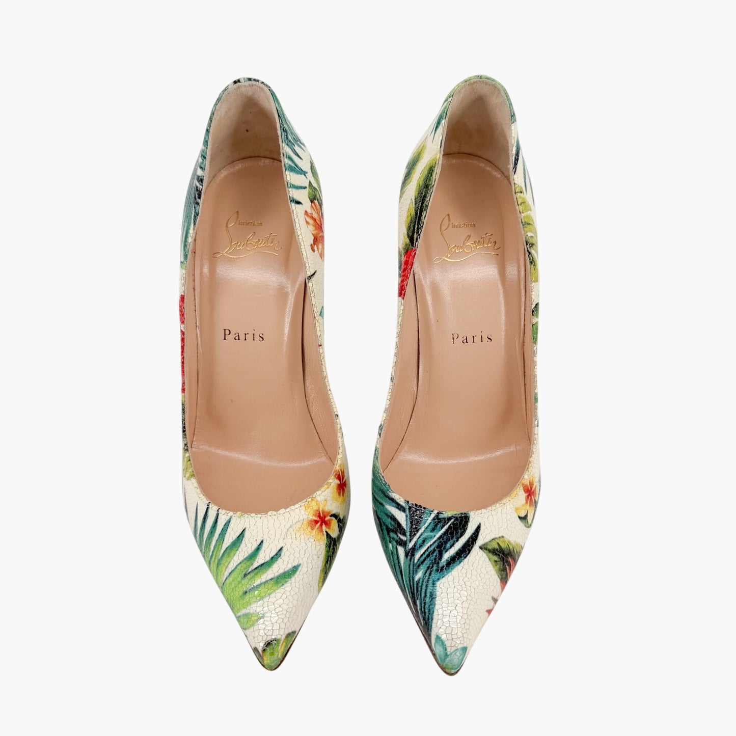 Christian Louboutin Pigalle 100 Hawaii Floral Pumps Size 38