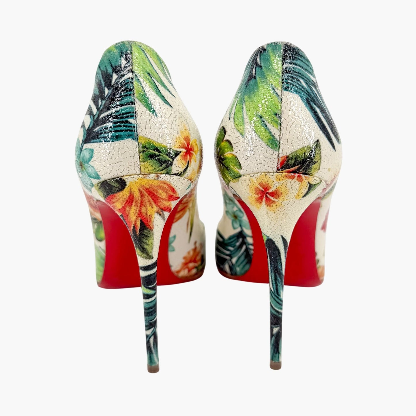 Christian Louboutin Pigalle 100 Hawaii Floral Pumps Size 38
