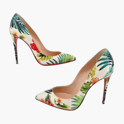 Christian Louboutin Pigalle 100 Hawaii Floral Pumps Size 38