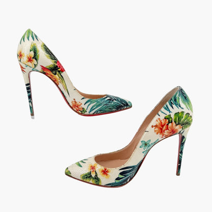 Christian Louboutin Pigalle 100 Hawaii Floral Pumps Size 38