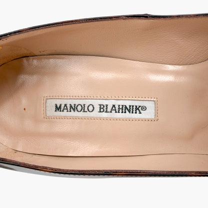 Manolo Blahnik BB Patent Pumps Brown Size 40.5