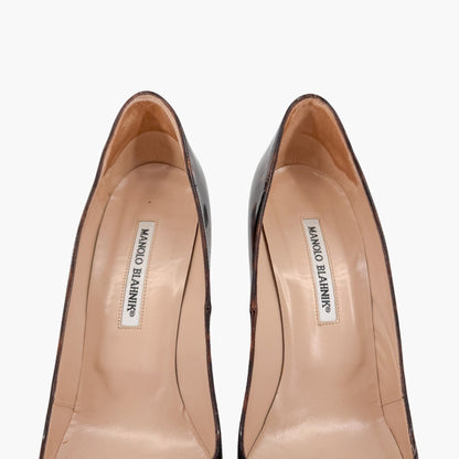 Manolo Blahnik BB Patent Pumps Brown Size 40.5