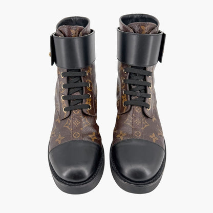 Louis Vuitton Ranger Wonderland Combat Boots in Brown LV Canvas Size 36.5