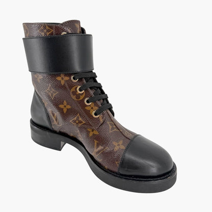 Louis Vuitton Ranger Wonderland Combat Boots in Brown LV Canvas Size 36.5