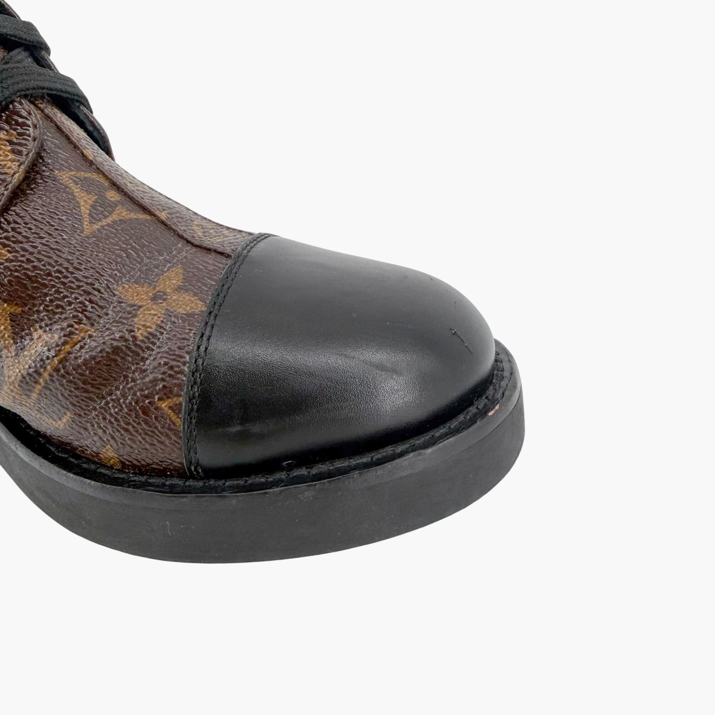 Louis Vuitton Ranger Wonderland Combat Boots in Brown LV Canvas Size 36.5